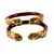 Extra Large Size Brass And Acrylic Bangle Color Maroon