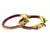 Extra Large Size Brass And Acrylic Bangle Color Maroon