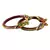 Extra Large Size Brass And Acrylic Bangle Color Maroon