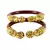 Extra Large Size Brass And Acrylic Bangle Color Maroon