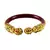 Extra Large Size Brass And Acrylic Bangle Color Maroon