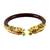 Extra Large Size Brass And Acrylic Bangle Color Maroon