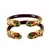 Extra Large Size Brass And Acrylic Bangle Color Maroon