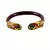Extra Large Size Brass And Acrylic Bangle Color Maroon