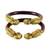 Extra Large Size Brass And Acrylic Bangle Color Maroon