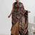 Multicolor Batik Printed Pure Silk Saree With Blouse Piece