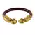 Extra Large Size Brass And Acrylic Bangle Color Maroon