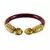 Extra Large Size Brass And Acrylic Bangle Color Maroon