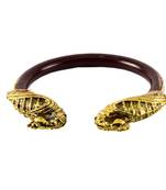 Extra Large Size Brass And Acrylic Bangle Color Maroon