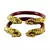 Extra Large Size Brass And Acrylic Bangle Color Maroon