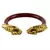 Extra Large Size Brass And Acrylic Bangle Color Maroon
