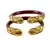 Extra Large Size Brass And Acrylic Bangle Color Maroon