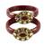 Extra Large Size Brass And Acrylic Bangle Color Maroon