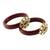 Extra Large Size Brass And Acrylic Bangle Color Maroon