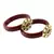 Extra Large Size Brass And Acrylic Bangle Color Maroon