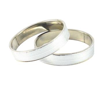 Extra Large Size Brass Bangle Color White 1