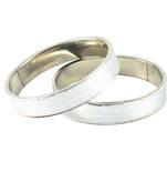 Extra Large Size Brass Bangle Color White