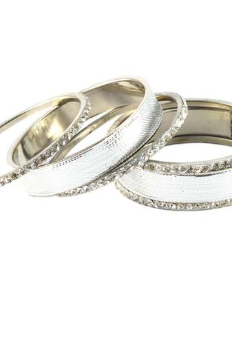 Extra Large Size Brass Bangle Color White