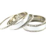 Extra Large Size Brass Bangle Color White