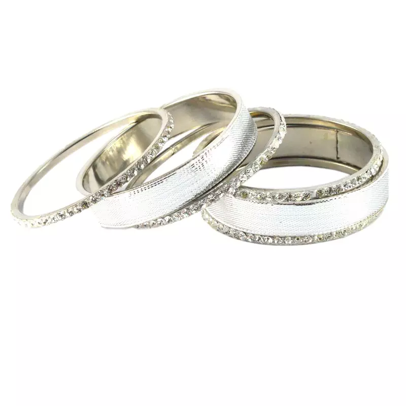 Extra Large Size Brass Bangle Color White