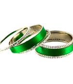 Extra Large Size Brass Bangle Color Green