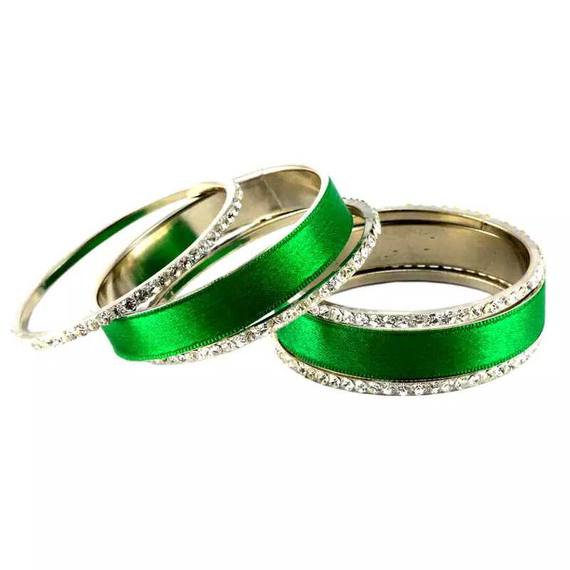 Extra Large Size Brass Bangle Color Green