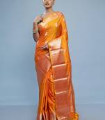 Yellow Kanjivaram Pure Silk Saree With Blouse Piece