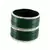 Extra Large Size Brass And Acrylic Bangle Color Dark Green
