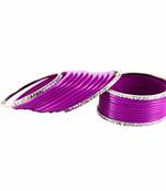 Extra Large Size Brass And Acrylic Bangle Color Rani