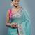 Blue Cotton Saree With Blouse Piece