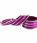 Extra Large Size Brass And Acrylic Bangle Color Rani