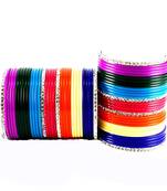 Extra Large Size Brass And Acrylic Bangle Color Multicolor