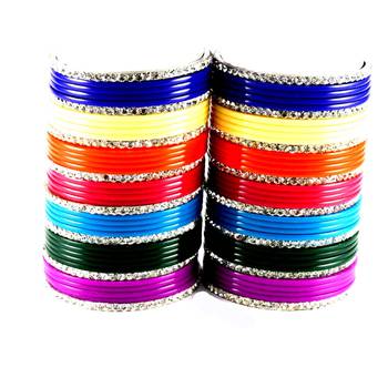 Extra Large Size Brass And Acrylic Bangle Color Multicolor 2