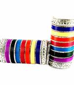Extra Large Size Brass And Acrylic Bangle Color Multicolor