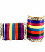 Extra Large Size Brass And Acrylic Bangle Color Multicolor