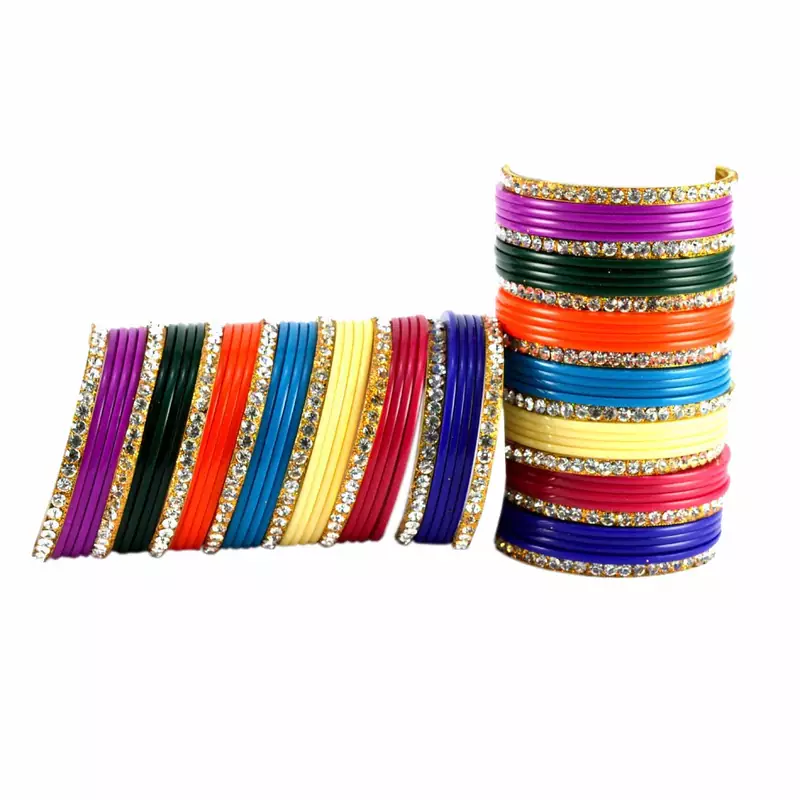Extra Large Size Brass And Acrylic Bangle Color Multicolor
