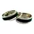 Extra Large Size Brass And Acrylic Bangle Color Dark Green
