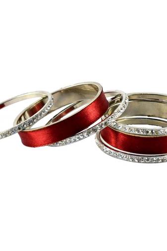 Extra Large Size Brass Bangle Color Red