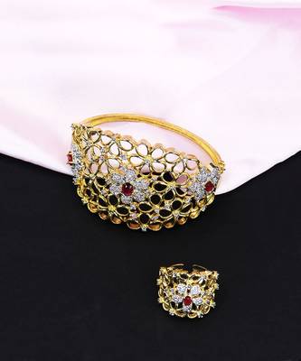 Pink Petal Flower Bracelet and Ring Set 8