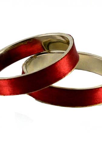 Extra Large Size Brass Bangle Color Red