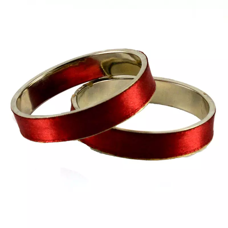 Extra Large Size Brass Bangle Color Red