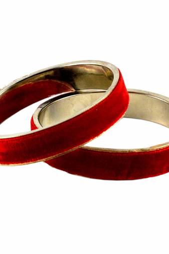 Extra Large Size Brass Bangle Color Red