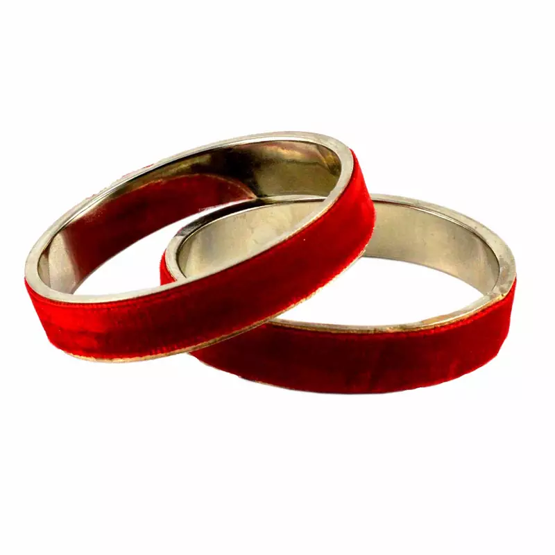 Extra Large Size Brass Bangle Color Red