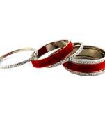 Extra Large Size Brass Bangle Color Red