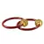 Extra Large Size Brass And Acrylic Bangle Color Red