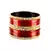 Extra Large Size Brass And Acrylic Bangle Color Red