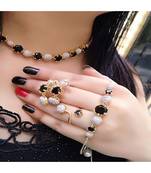 Black American Diamonds Necklace Sets