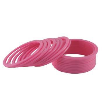 Extra Large Size Metal Bangle Color Pink 1