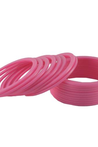 Extra Large Size Metal Bangle Color Pink