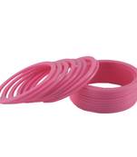 Extra Large Size Metal Bangle Color Pink